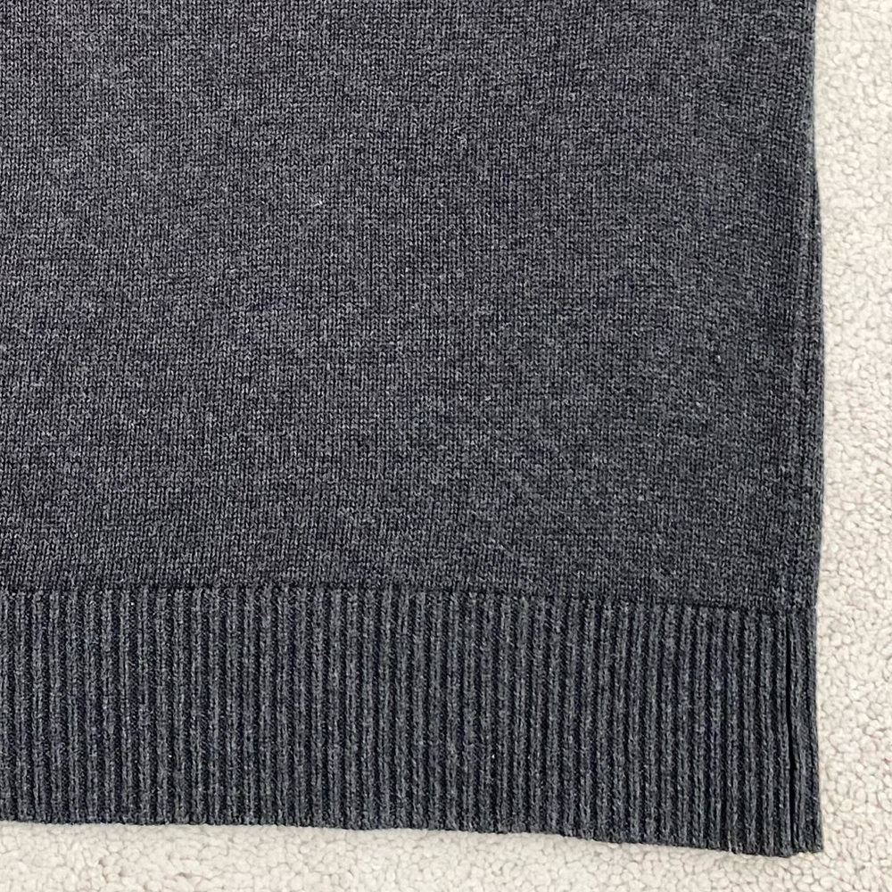 Sold Quince Organic Cotton Charcoal Grey Mock Neck Sweater Small - Picture 13 of 16